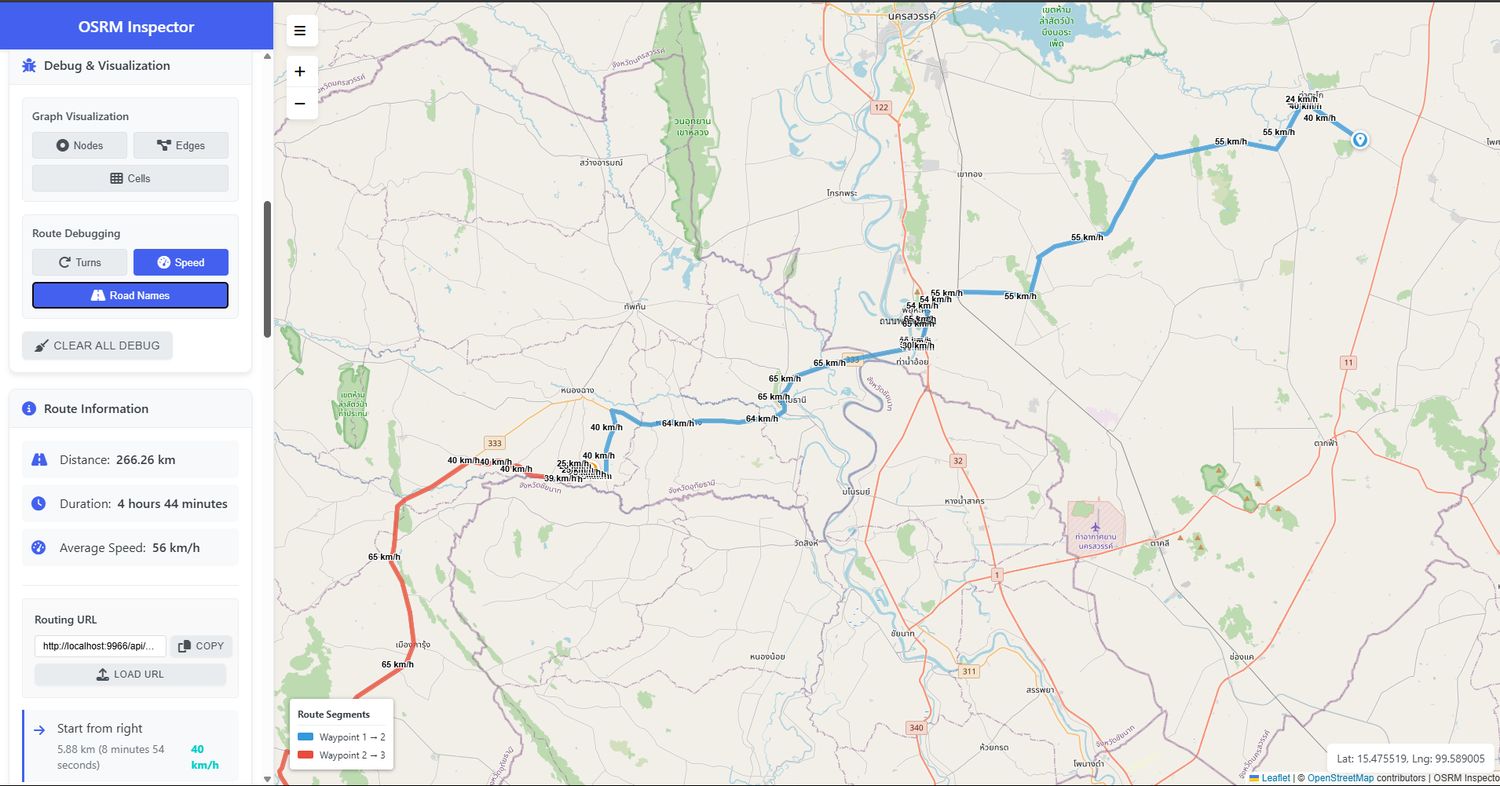 OSRM Frontend: Advanced Route Debugging & Visualization Tool detail view 2