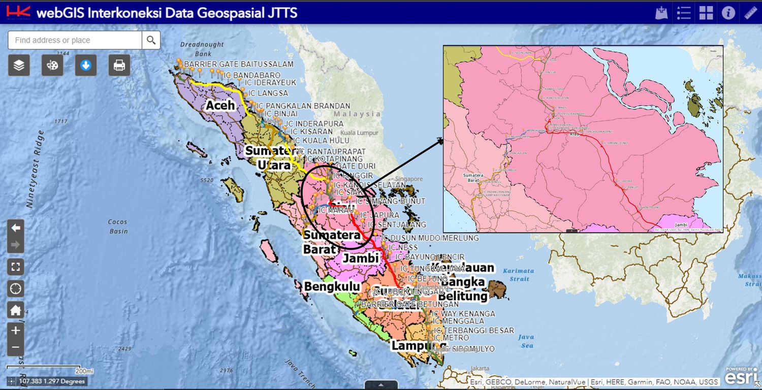 High-Performance WebGIS for Trans Sumatra Toll Road Planning detail view 1