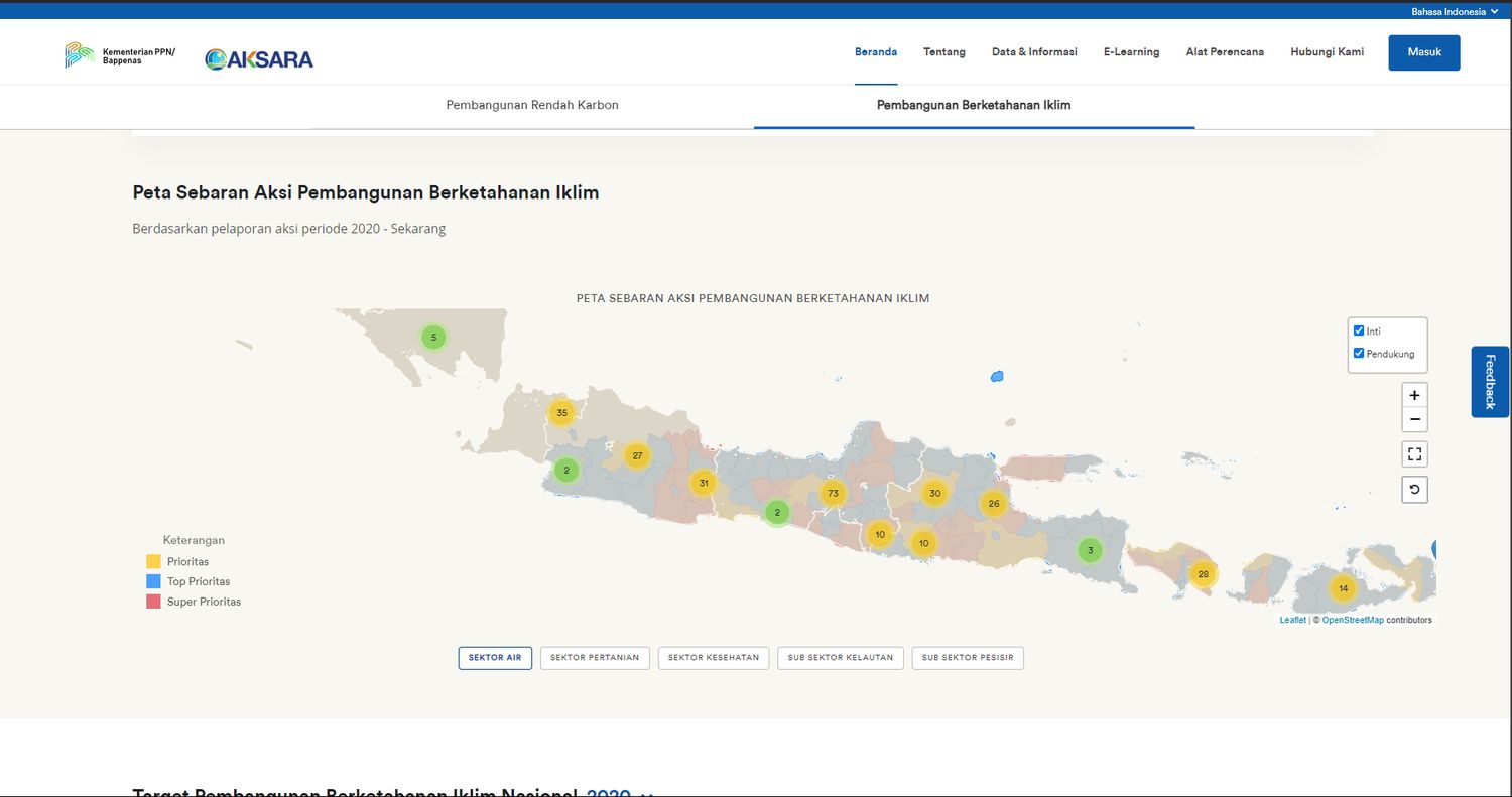 AKSARA WebGIS Bappenas detail view 1